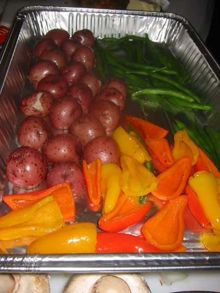 potatoes and veggies